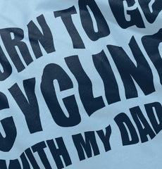 Cycling With Daddy Romper Bodysuit-Direct To Garment Print-Brisco Baby