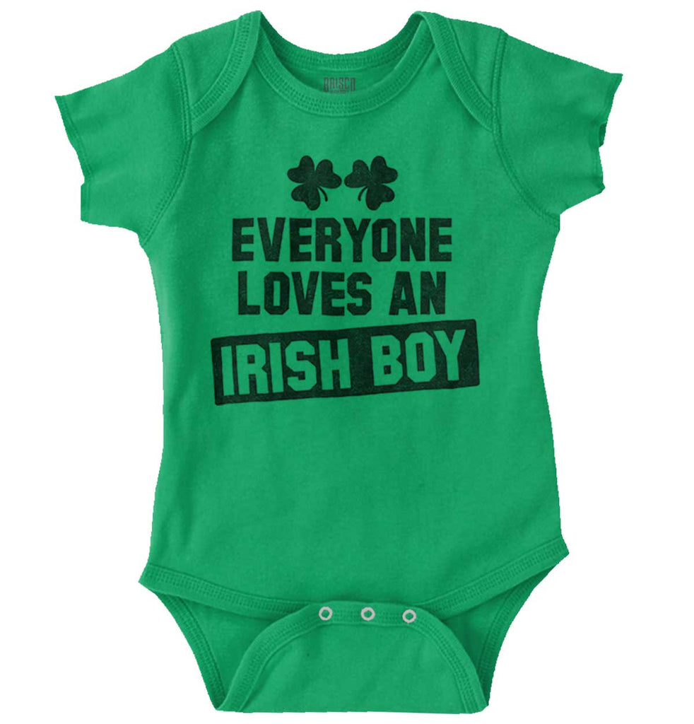Loves Irish Boy Romper Bodysuit-Direct To Garment Print-Brisco Baby