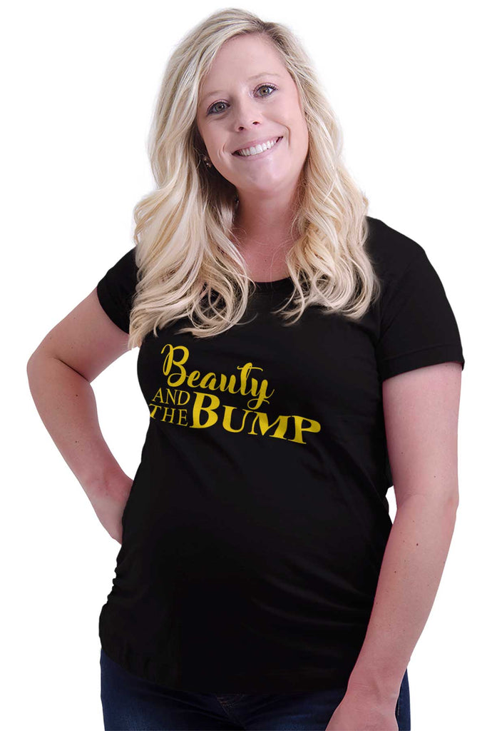 Beauty And The Bump Maternity T-Shirt-Direct To Garment Print-Brisco Baby