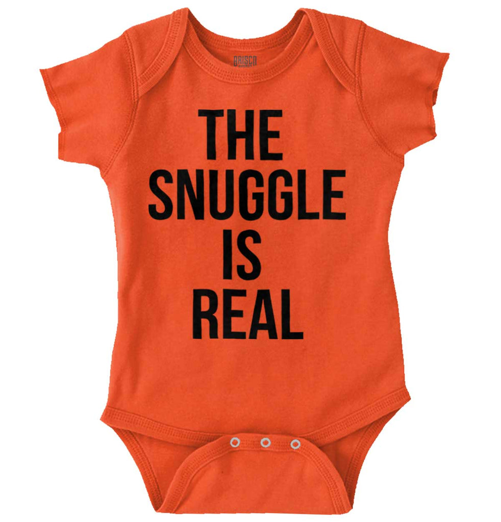 The Snuggle Is Real Romper Bodysuit-Direct To Garment Print-Brisco Baby