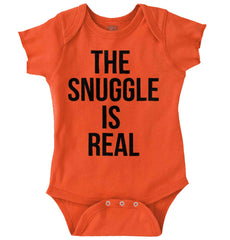 The Snuggle Is Real Romper Bodysuit-Direct To Garment Print-Brisco Baby
