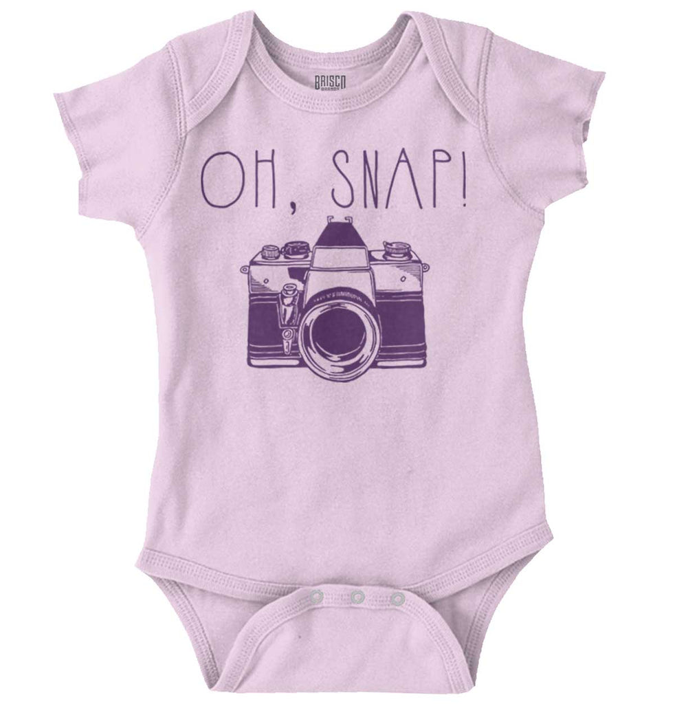 Oh Snap Camera Romper Bodysuit-Direct To Garment Print-Brisco Baby