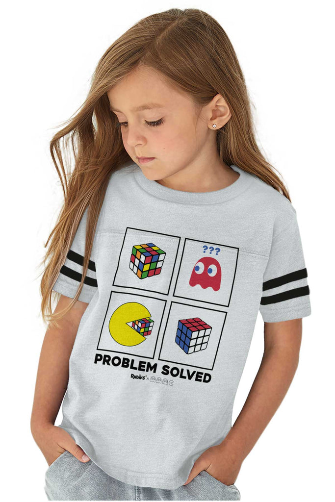 Problem Solved Toddler Football Jersey Tee-Direct To Garment Print-Brisco Baby