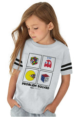 Problem Solved Toddler Football Jersey Tee-Direct To Garment Print-Brisco Baby