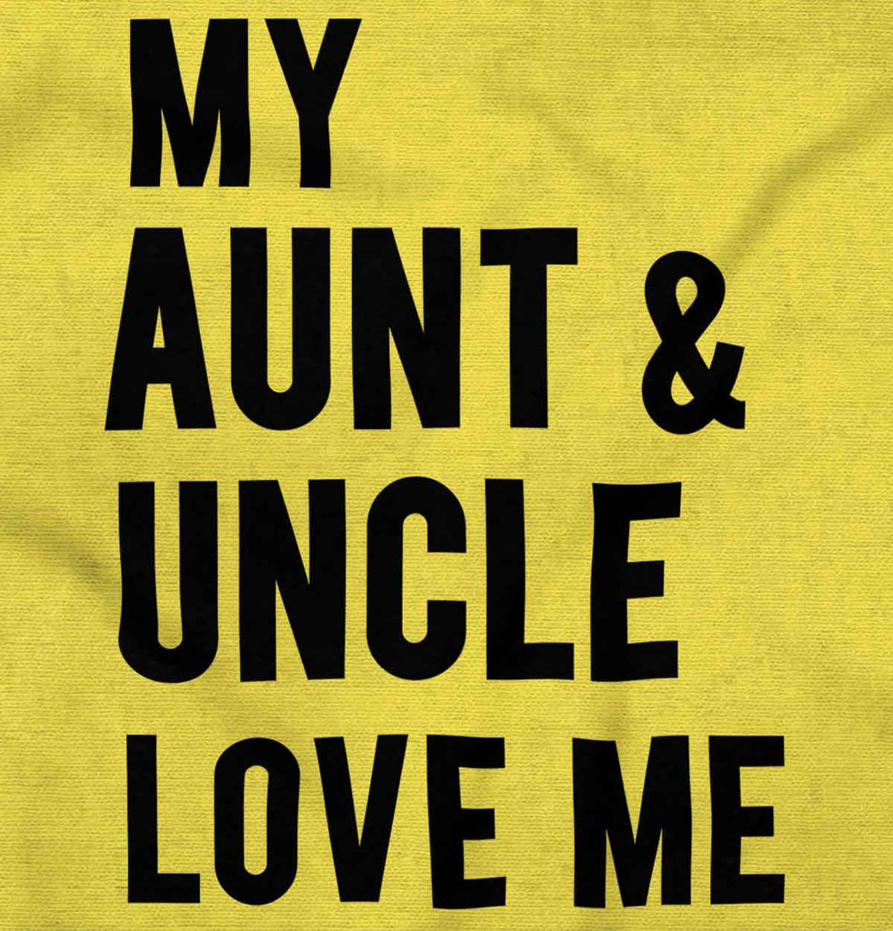 Aunt And Uncle Love Me Romper Bodysuit-Direct To Garment Print-Brisco Baby