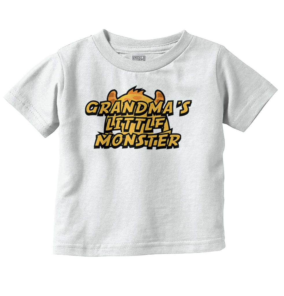 Grandma's Little Monster Infant Toddler T Shirt-Direct To Garment Print-Brisco Baby