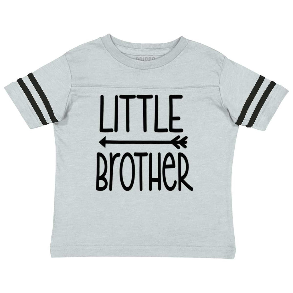 Little Brother Toddler Football Jersey Tee-Direct To Garment Print-Brisco Baby