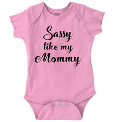 Sassy Like Mommy Romper Bodysuit-Direct To Garment Print-Brisco Baby