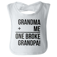 One Broke Grandpa Infant Baby Bib-Direct To Garment Print-Brisco Baby