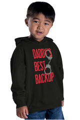 Daddy's Best Backup Toddler Pullover Hoodie-Direct To Garment Print-Brisco Baby