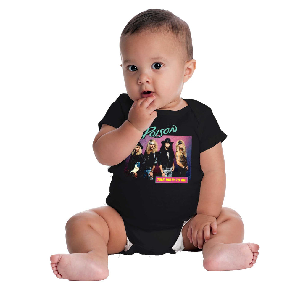 Talk Dirty To Me Romper Bodysuit-Direct To Garment Print-Brisco Baby