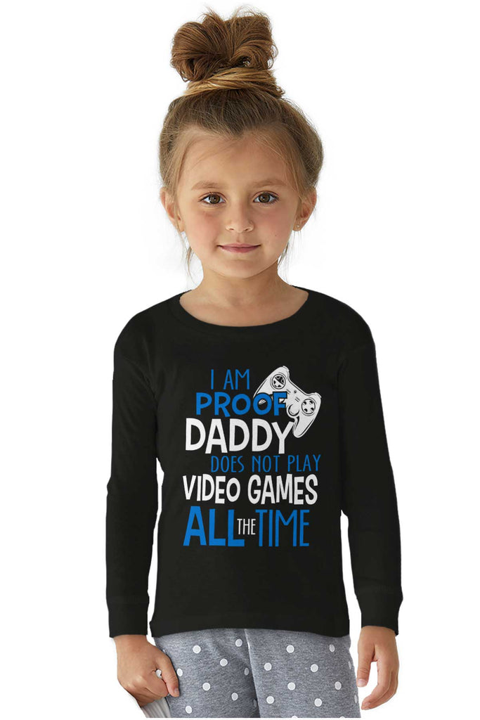 Daddy Plays Video Games Solid Baby Pajama Top-Direct To Garment Print-Brisco Baby