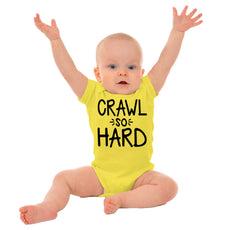 Crawl So Hard Romper Bodysuit-Direct To Garment Print-Brisco Baby