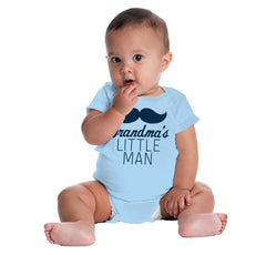 Grandma's Little Man Romper Bodysuit-Direct To Garment Print-Brisco Baby