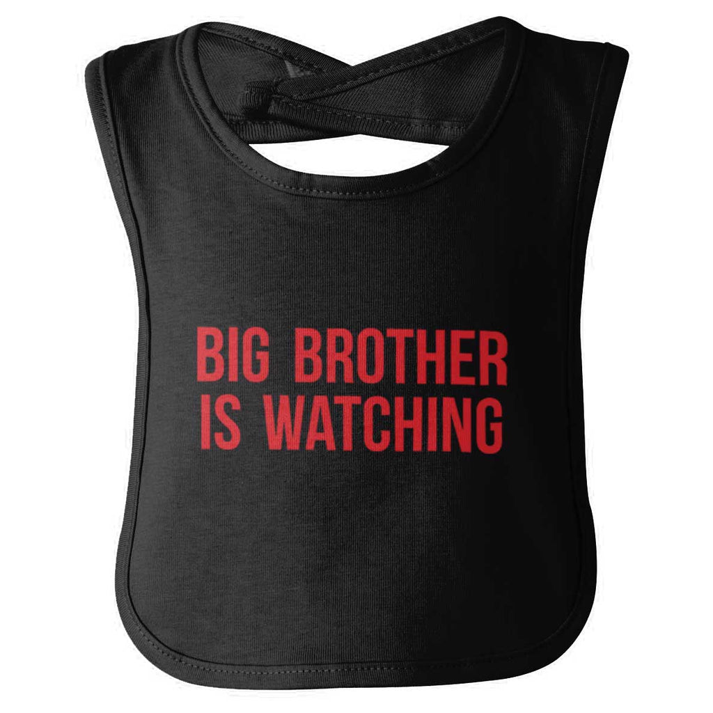 Big Brother Is Watching Infant Baby Bib-Direct To Garment Print-Brisco Baby