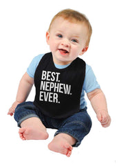 Best Nephew Ever Infant Baby Bib-Direct To Garment Print-Brisco Baby