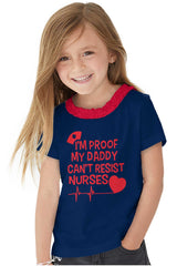Can't Resist Nurses Toddler Ruffled Trim T-Shirt-Direct To Garment Print-Brisco Baby