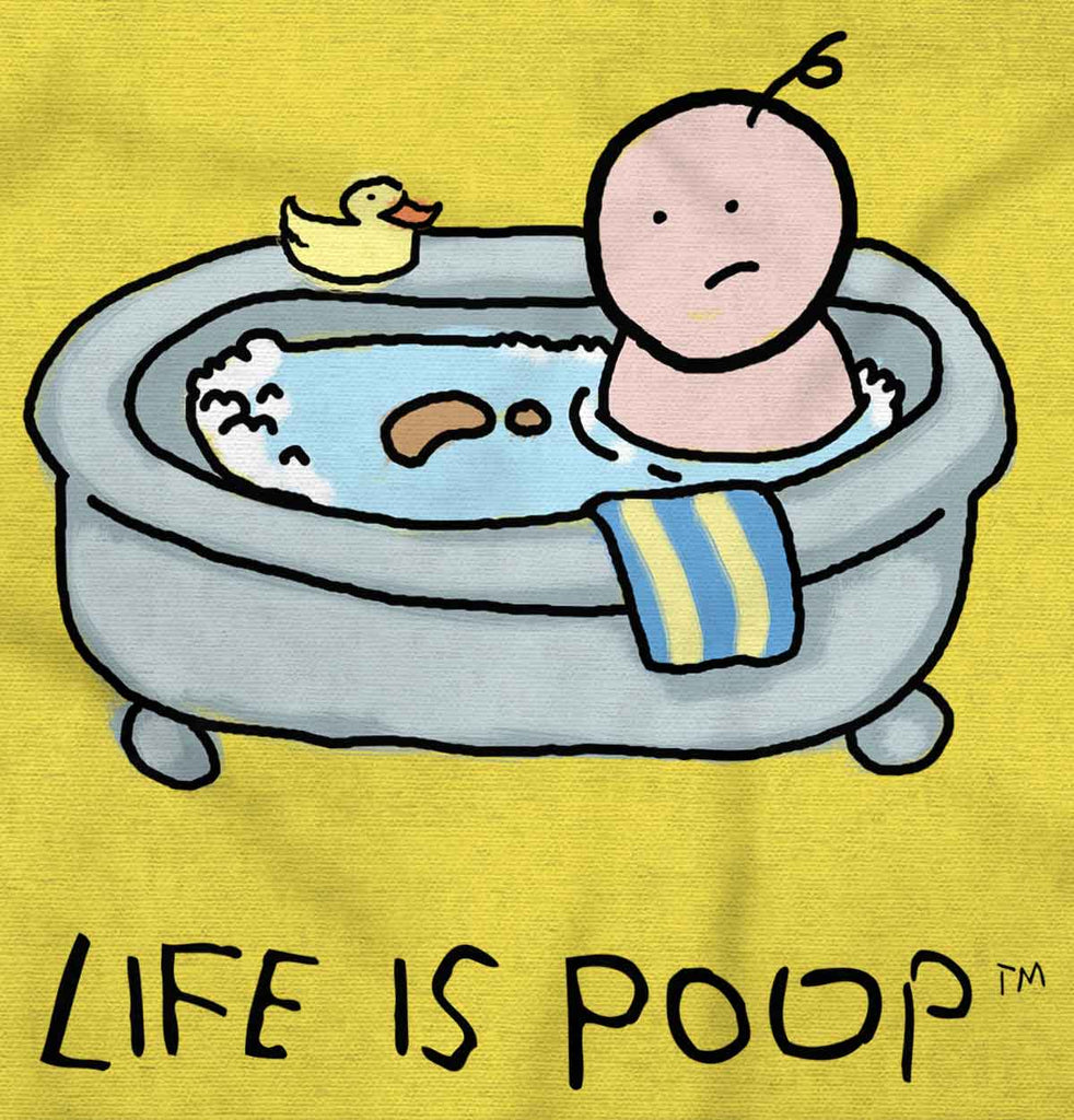 Poop in Bath Romper Bodysuit-Direct To Garment Print-Brisco Baby