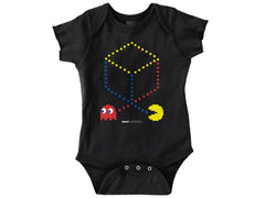 Pac-Man Cube Romper Bodysuit-Direct To Garment Print-Brisco Baby