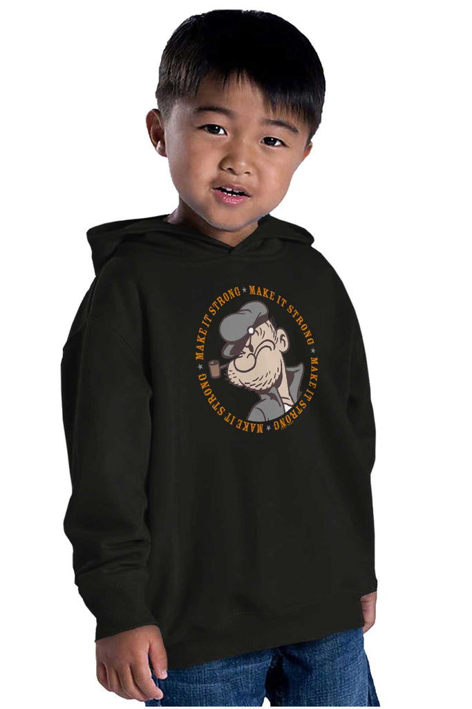 Make It Strong Toddler Pullover Hoodie-Direct To Garment Print-Brisco Baby
