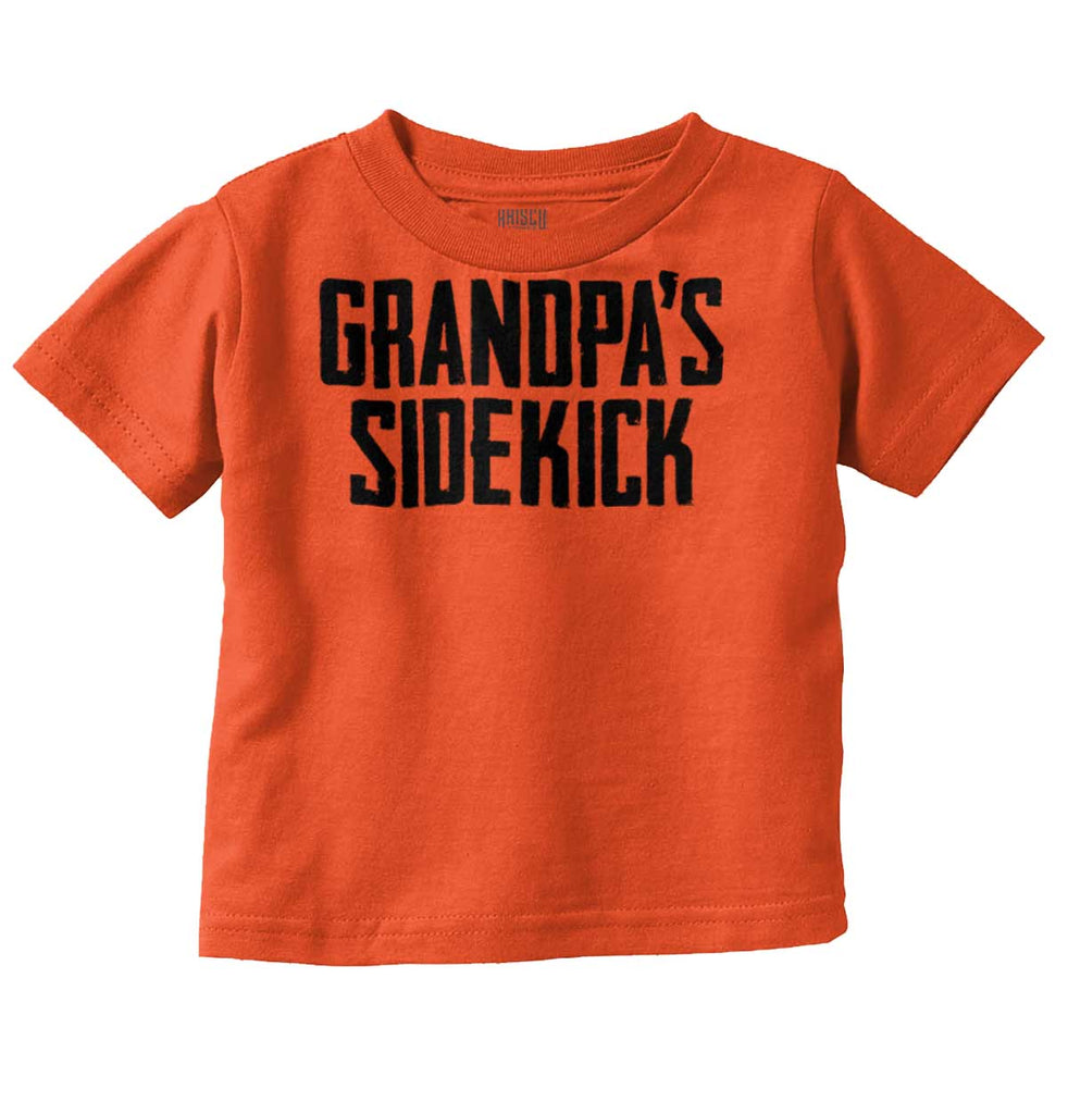 Grandpa's Sidekick Infant Toddler T Shirt-Direct To Garment Print-Brisco Baby