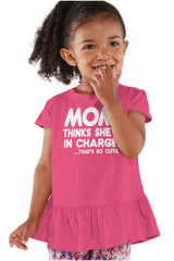 In Charge Toddler Ruffle Bottom Tee-Direct To Garment Print-Brisco Baby