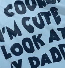 I'm Cute Infant Baby Bib-Direct To Garment Print-Brisco Baby