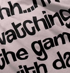 Watching the Game Toddler Ruffled Trim T-Shirt-Direct To Garment Print-Brisco Baby