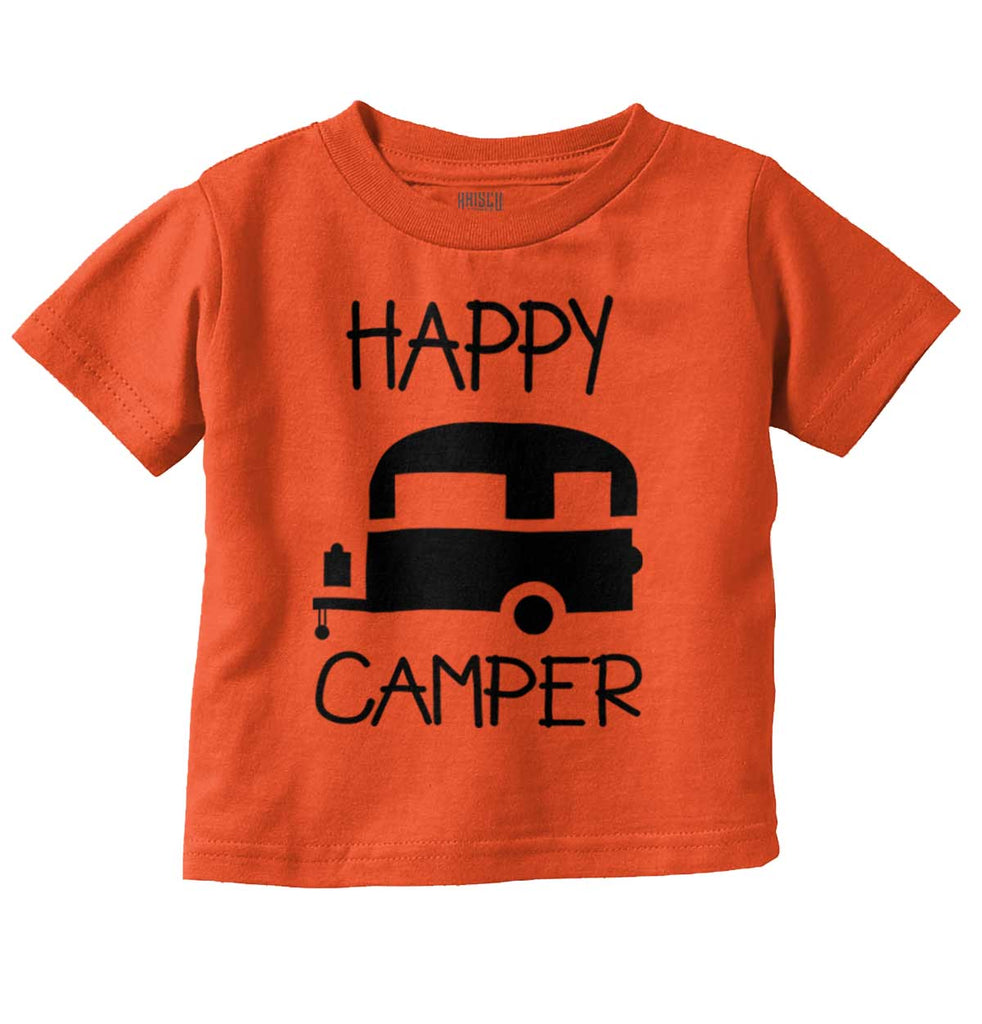 Happy Camper Infant Toddler T Shirt-Direct To Garment Print-Brisco Baby