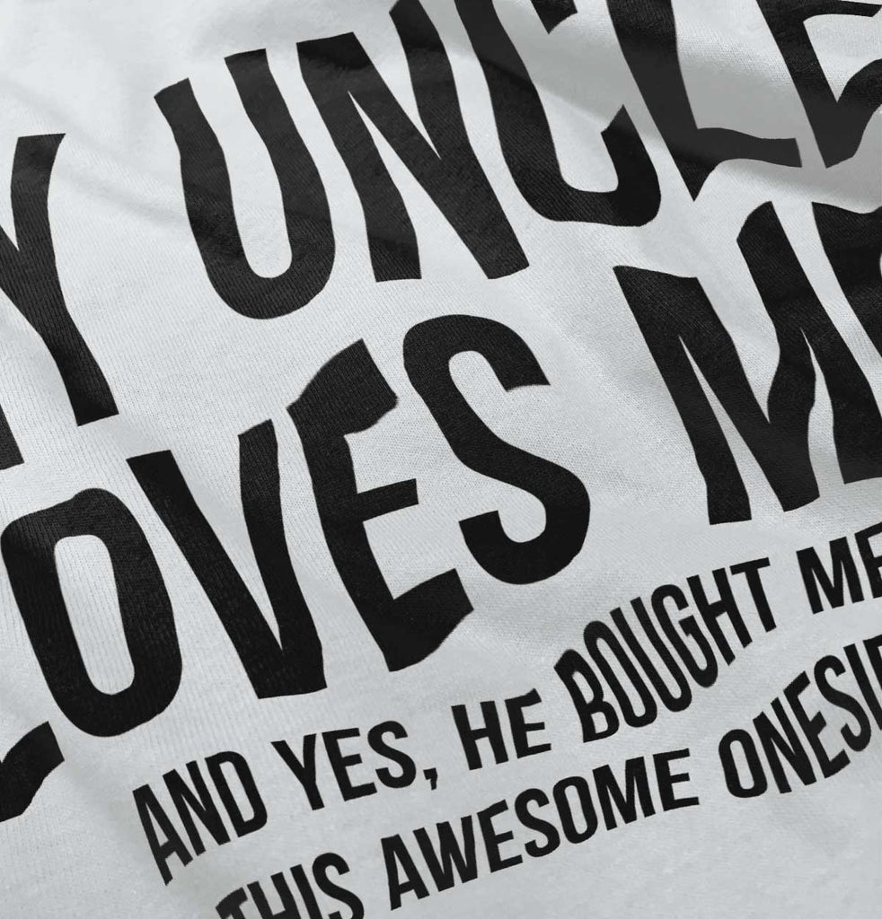 Uncle Loves Me Bought Shirt Romper Bodysuit-Direct To Garment Print-Brisco Baby