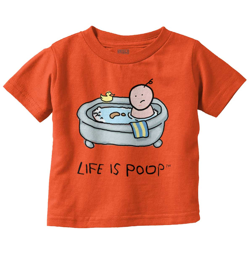 Poop in Bath Infant Toddler T Shirt-Direct To Garment Print-Brisco Baby