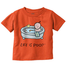 Poop in Bath Infant Toddler T Shirt-Direct To Garment Print-Brisco Baby