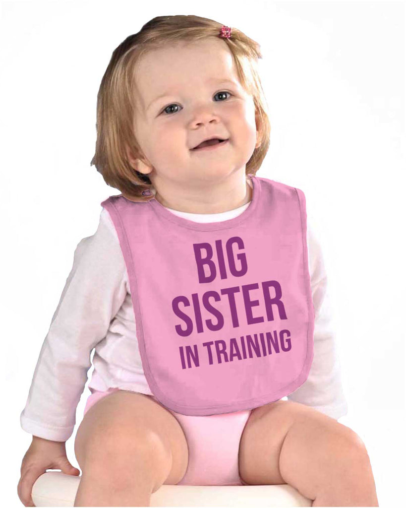 Big Sister In Training Infant Baby Bib-Direct To Garment Print-Brisco Baby