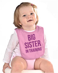 Big Sister In Training Infant Baby Bib-Direct To Garment Print-Brisco Baby