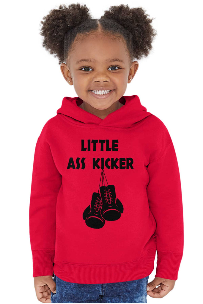 Little Ass Kicker Toddler Pullover Hoodie-Direct To Garment Print-Brisco Baby