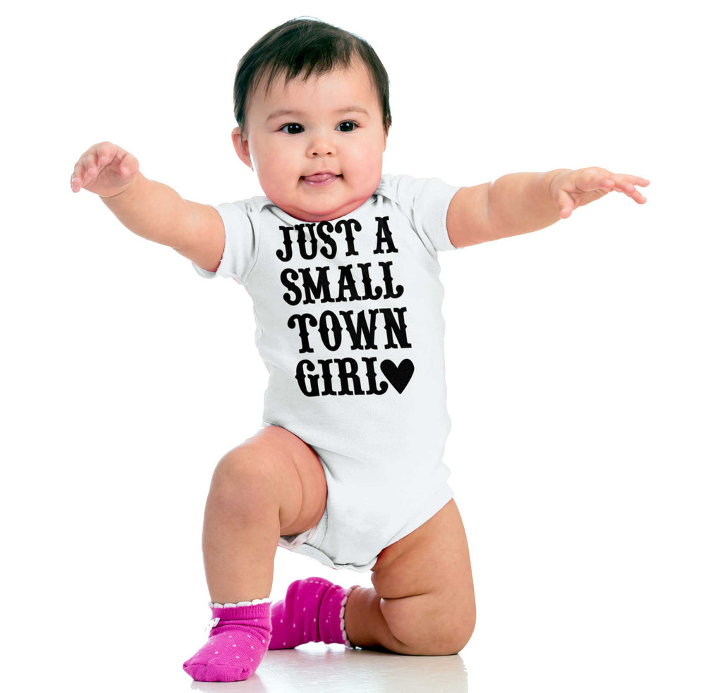 Small Town Girl Romper Bodysuit-Direct To Garment Print-Brisco Baby