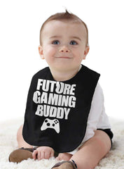 Future Gaming Buddy Infant Baby Bib-Direct To Garment Print-Brisco Baby