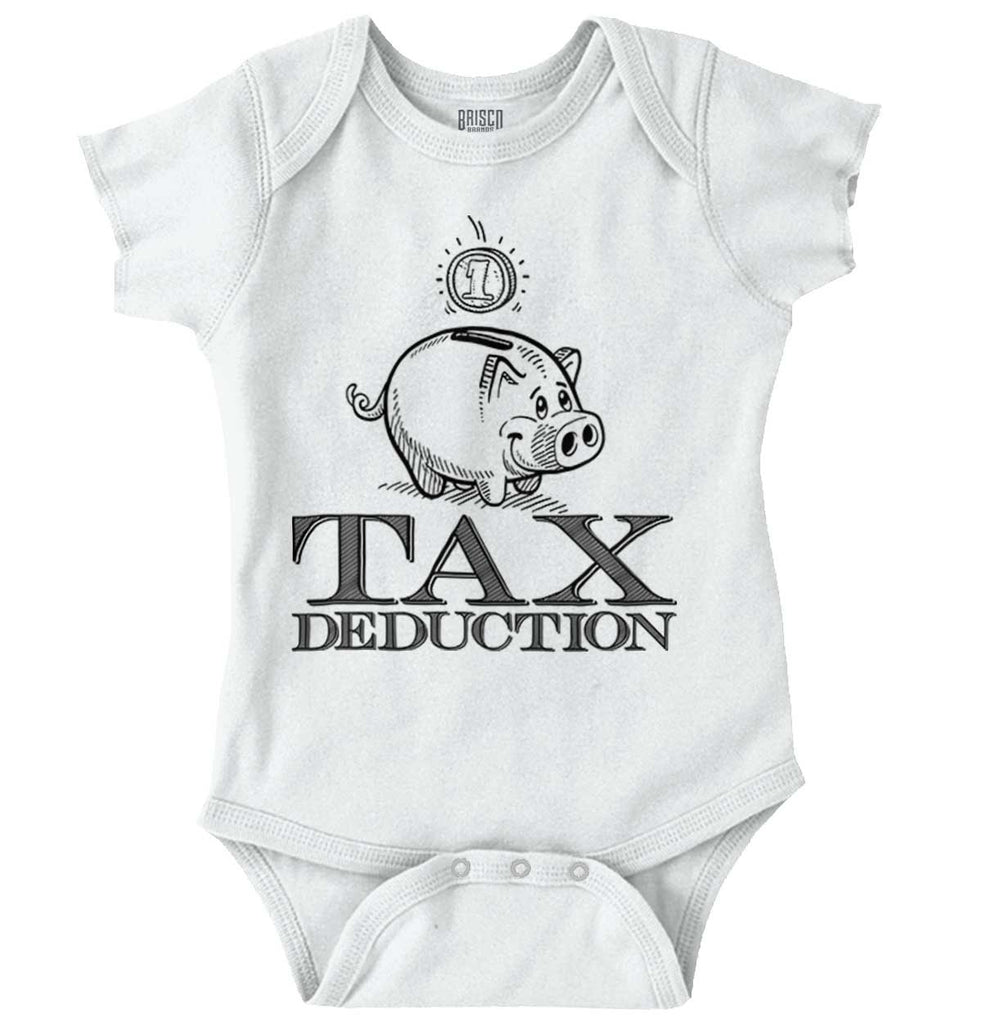 Cutest Tax Deduction Romper Bodysuit-Direct To Garment Print-Brisco Baby