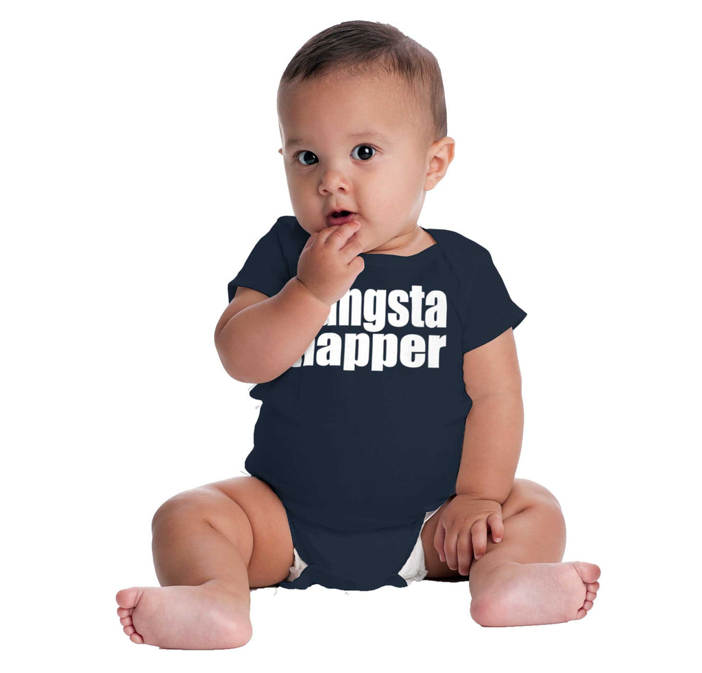 Gangsta Napper Romper Bodysuit-Direct To Garment Print-Brisco Baby