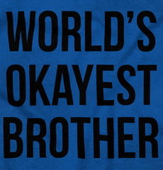 World's Okayest Brother Romper Bodysuit-Direct To Garment Print-Brisco Baby
