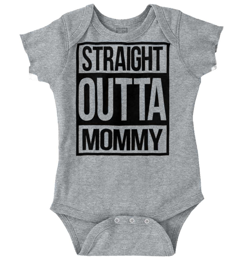 Straight Outta Mommy Romper Bodysuit-Direct To Garment Print-Brisco Baby