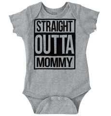 Straight Outta Mommy Romper Bodysuit-Direct To Garment Print-Brisco Baby