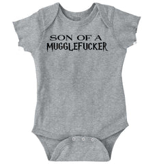 Son Of A Mugglefucke Romper Bodysuit-Direct To Garment Print-Brisco Baby