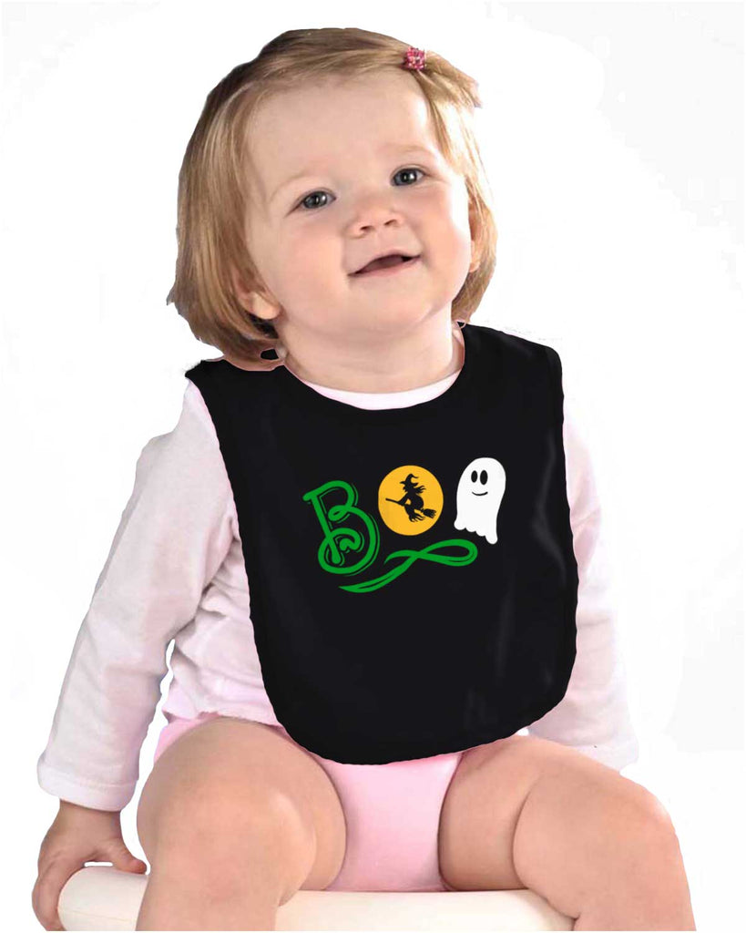 Boo Infant Baby Bib-Direct To Garment Print-Brisco Baby