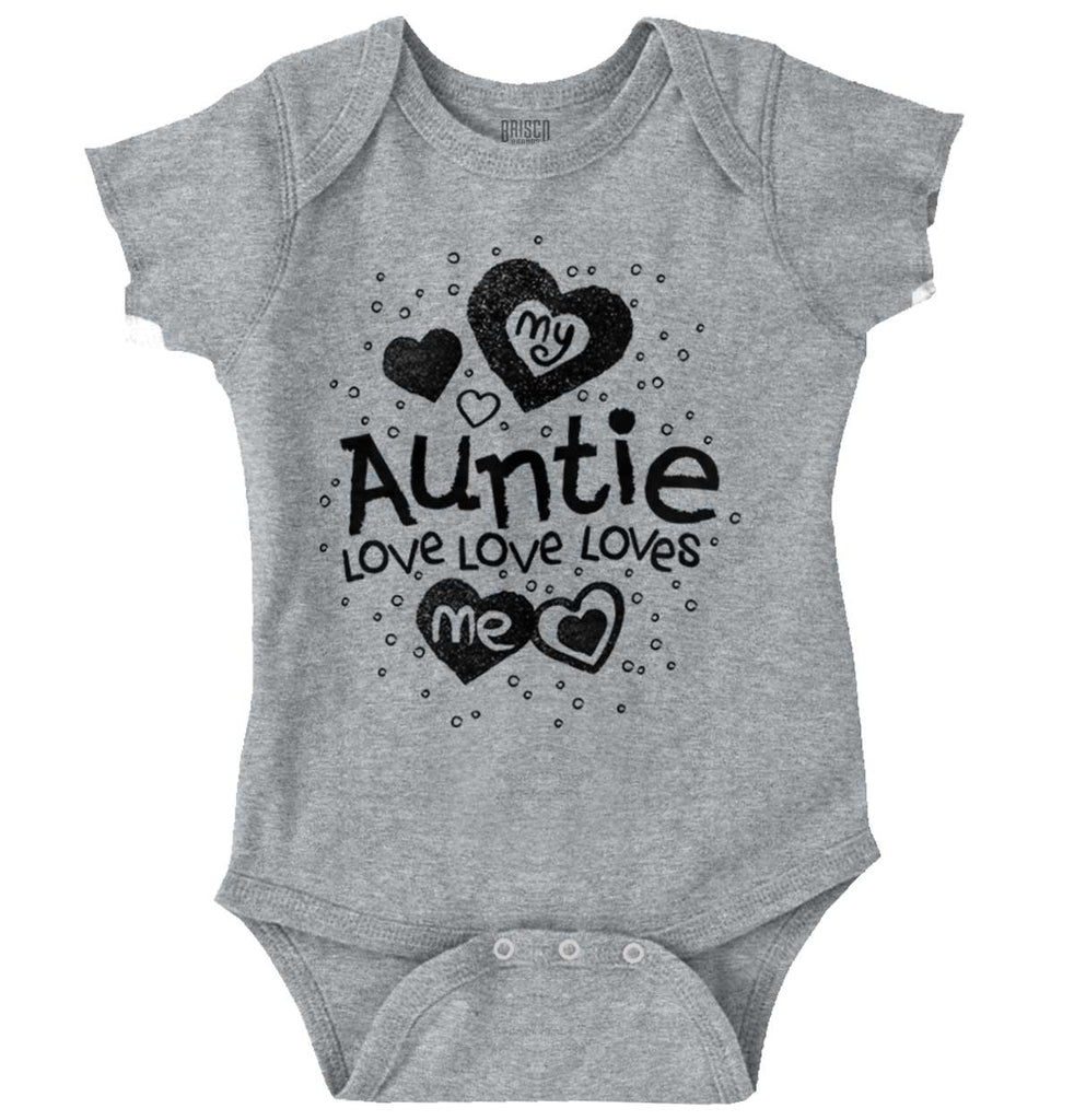 Auntie Loves Me Romper Bodysuit-Direct To Garment Print-Brisco Baby