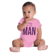 Little Man Romper Bodysuit-Direct To Garment Print-Brisco Baby