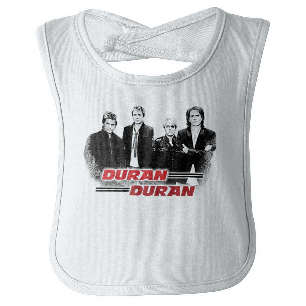 Duran Duran Lines Infant Baby Bib-Direct To Garment Print-Brisco Baby
