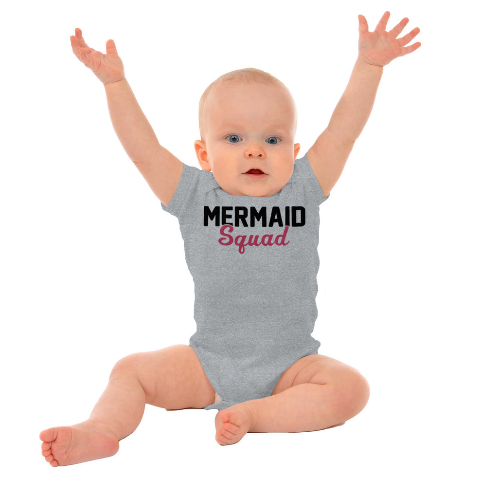 Mermaid Squad Romper Bodysuit-Direct To Garment Print-Brisco Baby