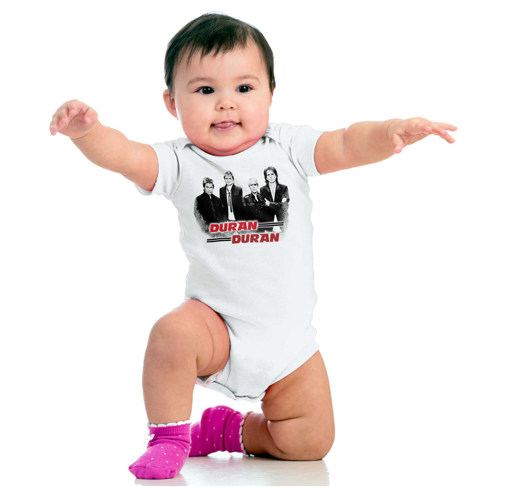 Duran Duran Lines Romper Bodysuit-Direct To Garment Print-Brisco Baby