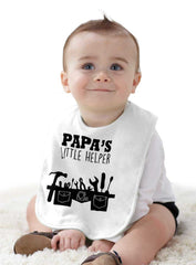 Papa's Little Helper Infant Baby Bib-Direct To Garment Print-Brisco Baby
